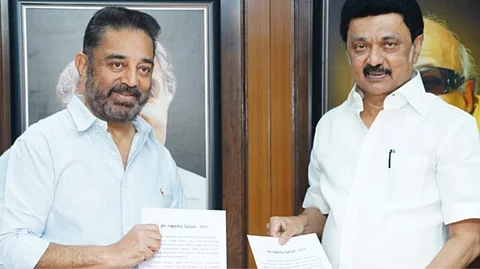 Kamal hasan with mk stalin 