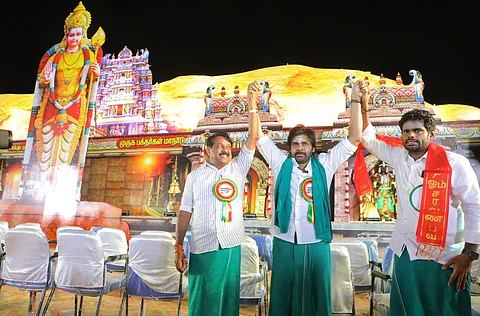 pawan kalyan with annamalai and nayinar
