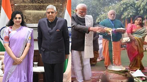 actress meena with pm modi and vp