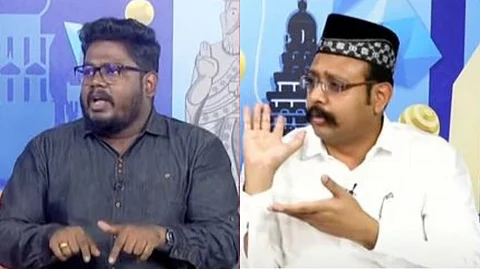 அதுக்கு உங்களுக்கு வக்கு இருக்கா? Live-ல் வெடித்த திமுக - தவெக மோதல்! சூடாக பதிலடி கொடுத்த இந்திரகுமார்! 