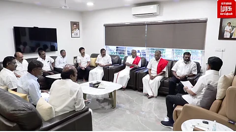 DMK Alliance party leaders meet stalin