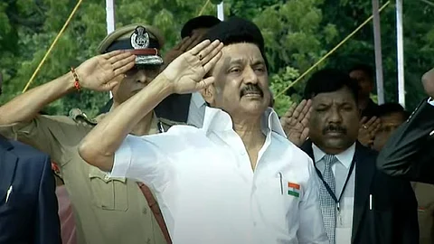 CM Stalin hoist the national flag