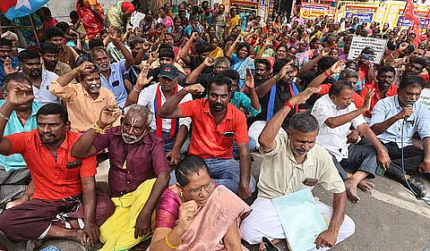 sanitation worker's protest