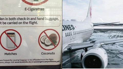Why is coconut banned during air travel
