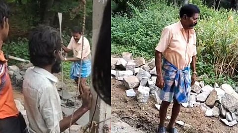 “கடப்பாரையால் இடிக்கப்பட்ட அஸ்திவாரம்” - இரும்பு கம்பியால் தாக்கிக்கொண்ட இரு தரப்பினர்.. நிலத்தகராறில் ஒருவருக்கு மண்டை உடைப்பு!