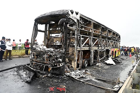 Andhra kurnool bus fire