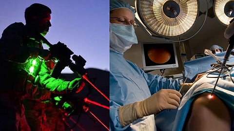 லேசர் ராணுவத்திலும் மருத்துவத்திலும் எப்படிப் பயன்படுகிறது?