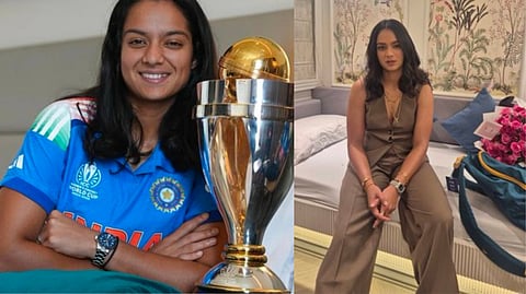 உலகக் கோப்பையில் "மாஸ்".. கவர்ச்சியில் "கிளாஸ்".. ரசிகர்களை கிறங்க வைத்த இந்திய வீராங்கனை ப்ரத்திகா!