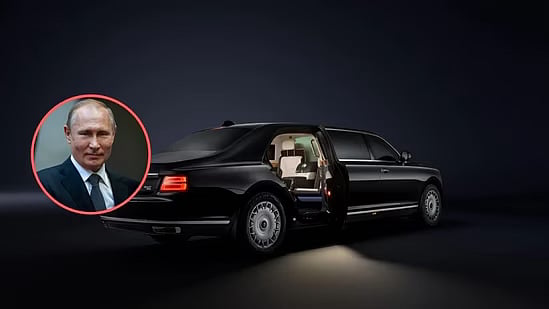 Aurus Senat’ car -Russian President arrives on Indian soil