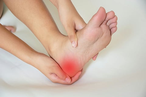What should be done to relieve heel pain?