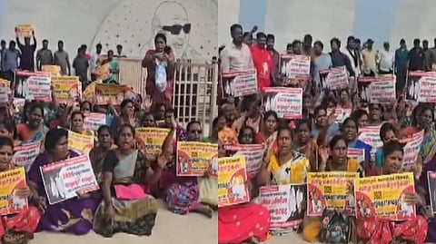 saniation workers protest 