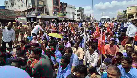 Sansung employees protest