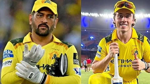 ms dhoni and Dewald Brevis