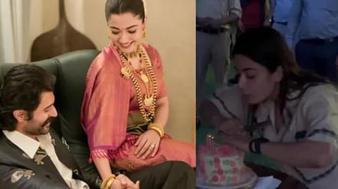 கூர்க்கில் கணவர் விஜய் தேவரகொண்டாவுடன் ராஷ்மிகா