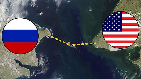 50-mile dam between russiya and Us