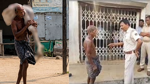 சகோதரியின் சடலத்துடன் சென்ற முதியவர் 