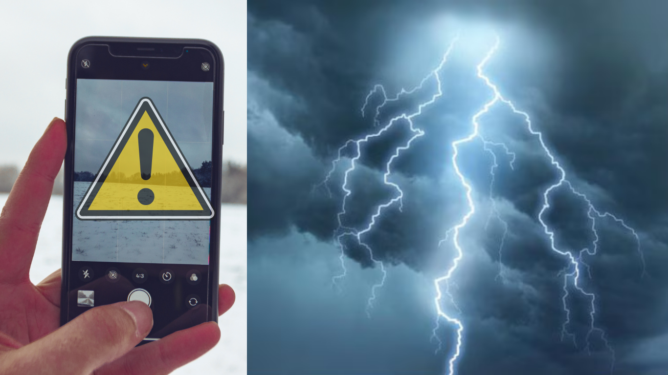 lightning strike the phone