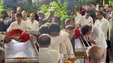 ஆர்.பி. சௌத்ரி உடலுக்கு அஞ்சலி செலுத்திய விஜய் 