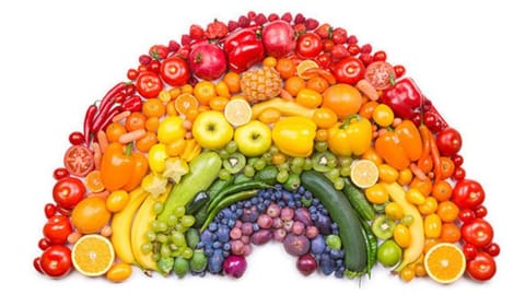 Rainbow Colorful Healthy Foods