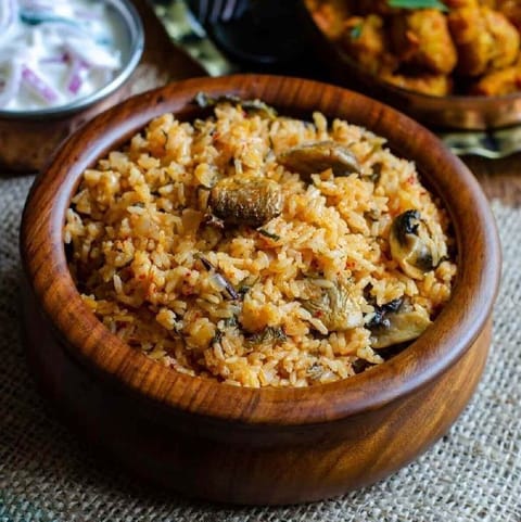 Mushroom Biryani!