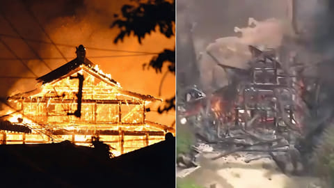 Japan temple fire