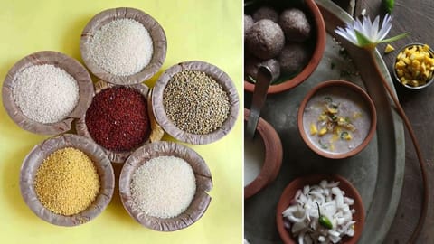 கம்பு, கேழ்வரகு, தினை, சாமை மற்றும் வரகு