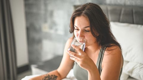 Morning water drinking