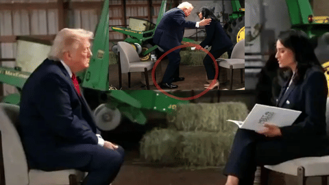 Trump threw the microphone 