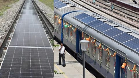 Railway solar panels