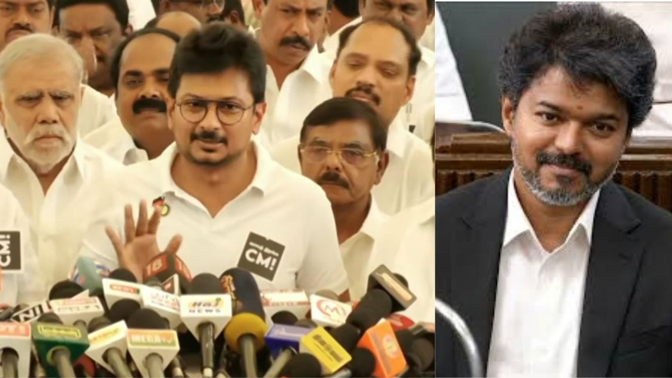 “திமுக திட்டத்திற்கு ஸ்டிக்கர் ஒட்டும் TVK அரசு” - உதயநிதி காட்டமான விமர்சனம்! ரீல்ஸ் வெறியில் சுற்றுகிறார்களா? அமைச்சர் மற்றும் MLA -கள்