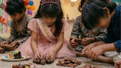 Chocolate distributed at a birthday party children’s health affected