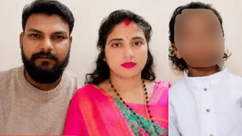 amith kuptha with wife and son 
