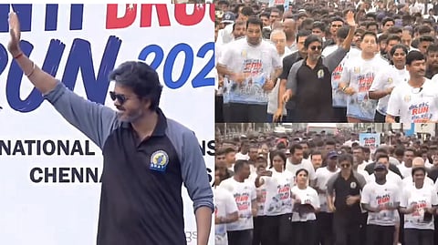 கடற்கரை சாலையில் தொடங்கிய 'Start Run Stop Drugs' மரத்தான்... மக்களோடு மக்களாக இணைந்து பங்கேற்று வரும் முதலமைச்சர்!