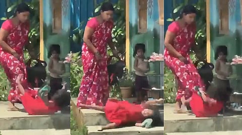 “பிஞ்சு குழந்தையை காலால் எட்டி உதைத்த பெண்” -  அங்கன்வாடியில் சிறுமி மீது நடந்த கொடூர தாக்குதல்.. வெளியான கண்கலங்க வைக்கும் வீடியோ!