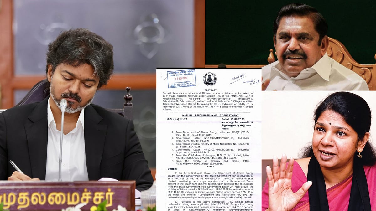 “MLA-க்களை வலைவீசி, குதிரை பேரம் நடக்கிறது” - EPS கடும் விமர்சனம்! கன்னியாகுமரி அணுக்கனிம சுரங்கம்.. கொந்தளிக்கும் அரசியல் தலைவர்கள்!