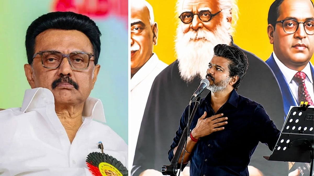 “5 நிமிடம் பேசியதற்கே கொளத்தூரில் கொத்து பரோட்டா போட்டாச்சு.. ஆனாலும் ஸ்டாலின் சார் மேல எனக்கு தனி பாசம்”- கரூரில் CM விஜய் பேச்சு! 