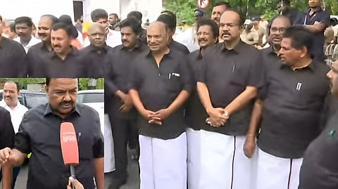 DMK MLAs black shirt protest