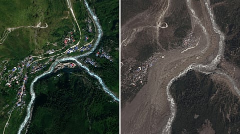 nepal floods before and after