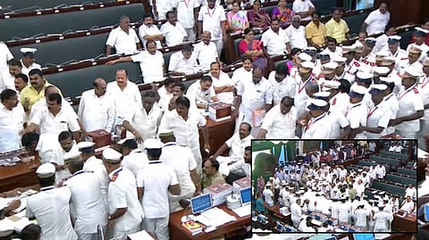 "சட்டப்பேரவைக்குள் திடீரென நுழைந்த காவலர்கள்" - முதல் முறையாக சபாநாயகர் செய்த செயல்? குண்டுக்கட்டாக வெளியேற்றப்பட்ட திமுகவினர்