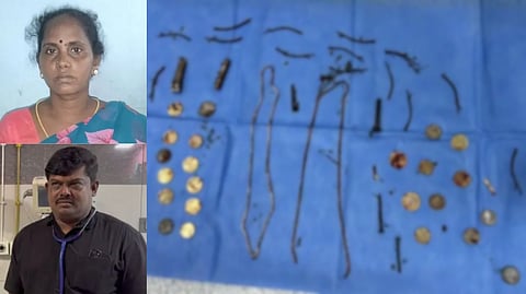 objects in a 16-year-old boy's stomach