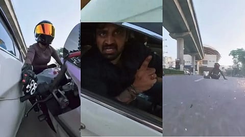 Gurugram car bike crash