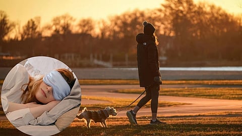 Evening walk for sleep
