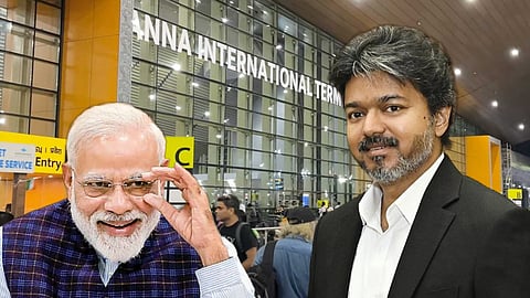 PM Modi, CM Vijay, Chennai International Airport