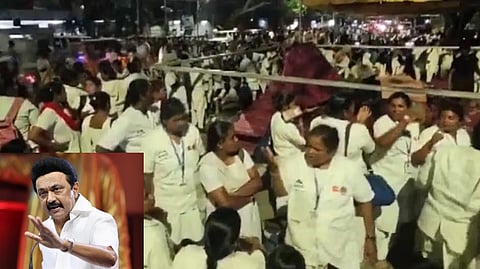 nurses protest Chennai