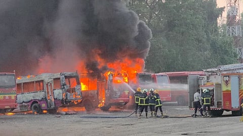 Mumbai bus depot fire