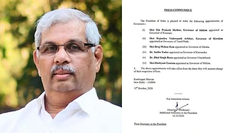 Arlekar Tamil Nadu Governor