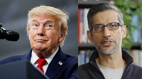  trump and Sundar Pichai