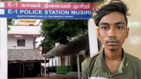 ஸ்டேஷனிலிருந்து தப்பி ஓடிய கஞ்சா வியாபாரி... அரை மணிநேரத்தில் வளைத்துப் பிடித்த போலீஸ்...