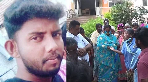 அரசு மருத்துவமனையில் நோயாளிக்கு சிகிச்சையளித்த ஊழியர்... தவறான சிகிச்சையால் வாலிபர் உயிரிழப்பு...