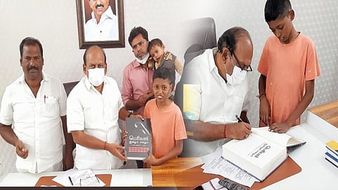 சூப்பர்..  சிறுவன் அப்துல் கலாமுக்கு புது வீடு - அமைச்சர் தா.மோ. அன்பரசன் அறிவிப்பு